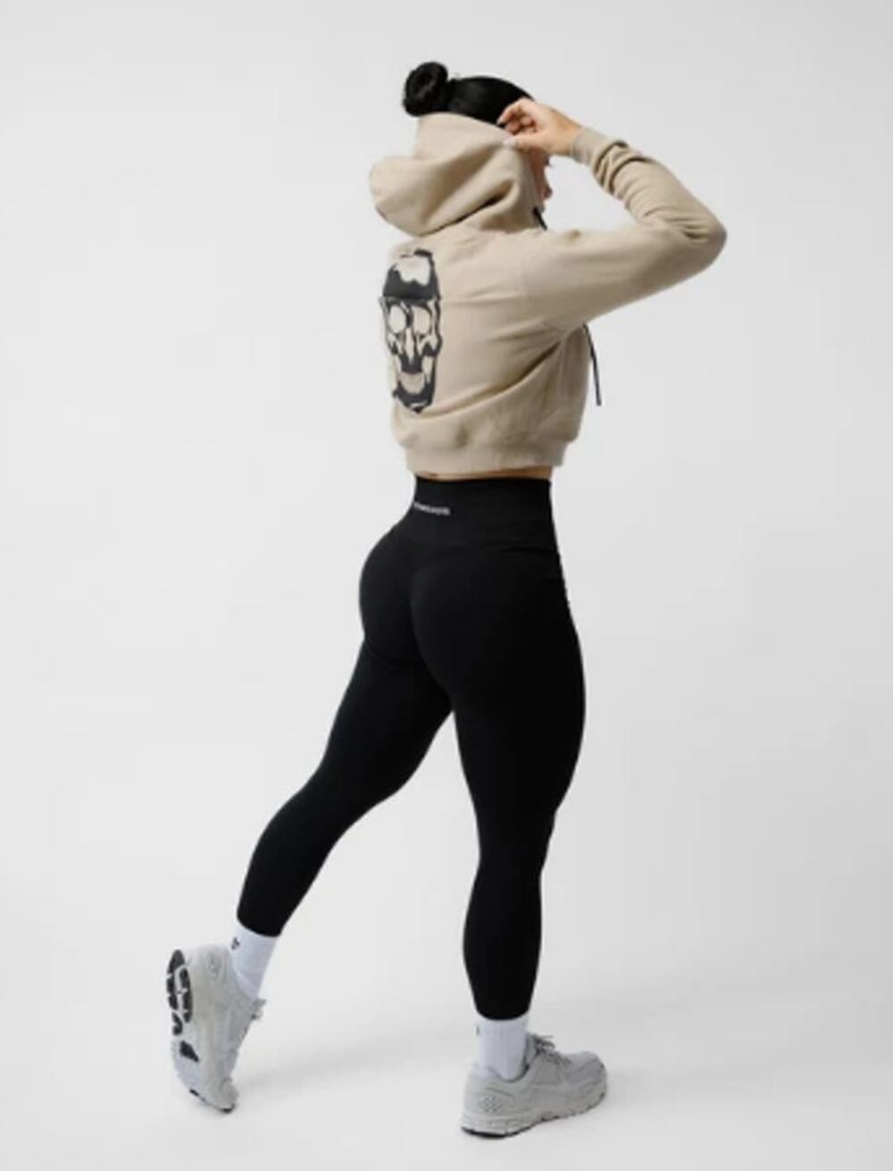 Gymreapers Cropped Full Zip Up Skull Hoodie XXL Streetwear Gothic Sportscore